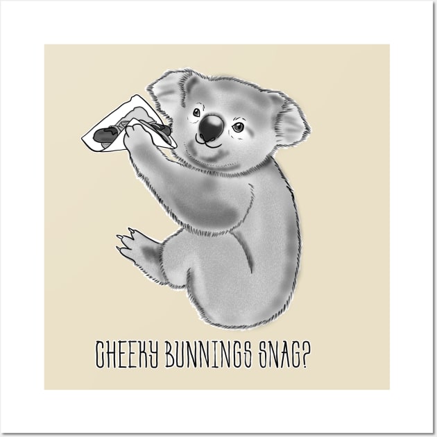 Cheeky Bunnings Snag Wall Art by ACDesigns